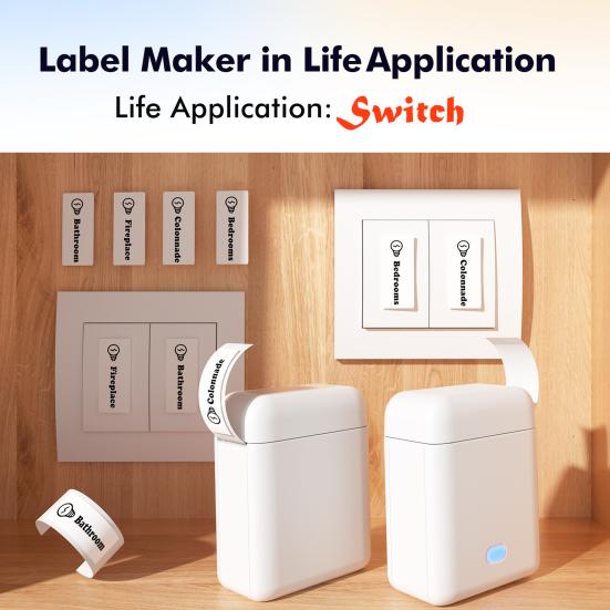 Машина для изготовления этикеток с лентой, совместимый с Bluetooth, термопринтер для этикеток для доставки для IOS