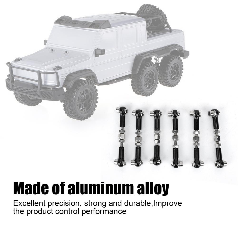 6 шт. Регулируемые сервотяги, набор тяг для радиоуправляемой машины 110 багги, туринговой машины 47 мм, аксессуары, черный