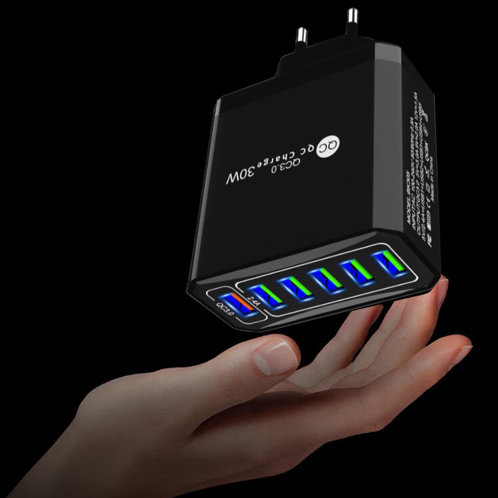 Быстрое зарядное устройство GaN с двумя портами PD65W для компьютеров и планшетов - Стандарт ЕС