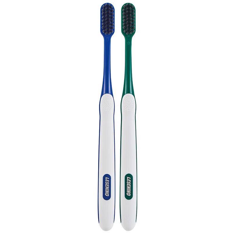 Мягкая зубная щетка Lengsuanling Угольно-черная (2-Pack)
