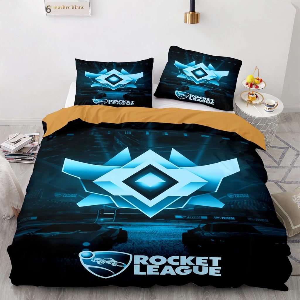 Hot Sale Cartoon Car Rocket League 3D Exquisite Print Bedding Set Bed Youth Home Decor Girls Boys Gift