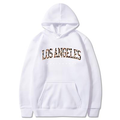 Лос-Анджелес, Калифорния, США, город, леопардовая женская толстовка, модная одежда с круглым вырезом, уличная одежда, мягкая женская толстовка с круглым вырезом