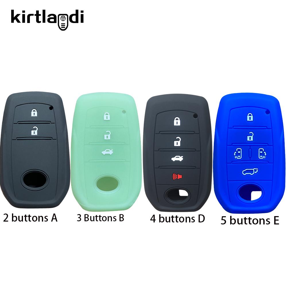 Пульт-брелок с 2/3/4/5 кнопками для Toyota Camry Land Cruiser Prado 150 Mark X Venza Fortuner Rav4 Highlander Yaris Auris Чехол для ключа