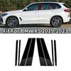 Стойки на дверные стойки автомобиля, глянцевый черный рояль для BMW X5 2019 2020 2021 2022 2023, накладка на окно, наклейка на колонку BC