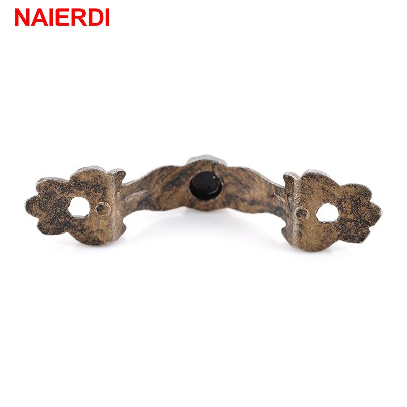 NAIERDI 10 шт., ручки для коробок, ручка из цинкового сплава, бронза для ящика, деревянная шкатулка для драгоценностей, мини-ручки, ручки