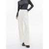 ELLE Women's French Style High-Waist Wide-Leg Pants