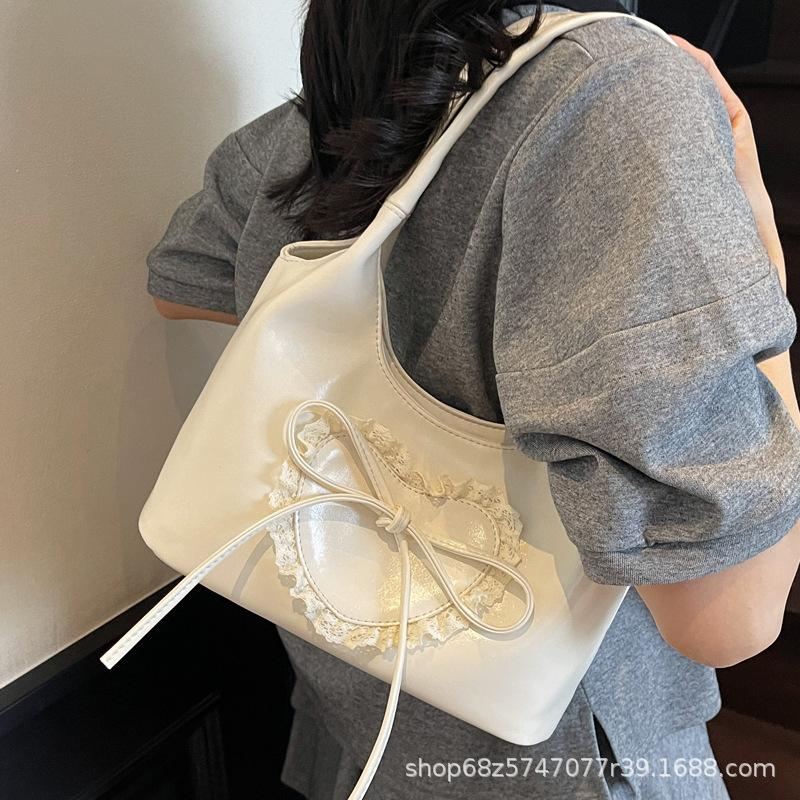 Fashion Texture Underarm Tote Bag Women's 2025 New Foreign Style Love Commuter Bag Large Capacity Commuter Shoulder Bag