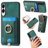 For Samsung Galaxy S25 Edge Magnetic Case PU Leather Back Cover with Detachable Card Holder