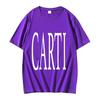 Футболка рэпера Playboi Carti Крупный шрифт V Как видел на Carti Принт Графическая футболка Унисекс Хип-хоп 100% Хлопок Оверсайз Футболки Уличная одежда