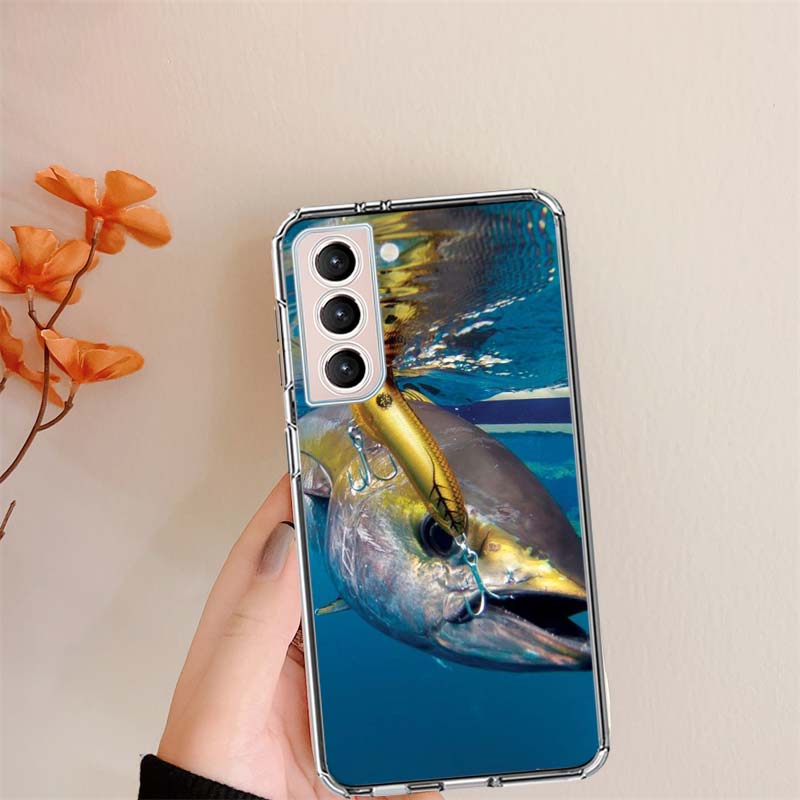 Ocean Sports Fishing for Tuna Phone Case For Samsung S24 S25Edge Galaxy S22 S25 Ultra S21 S23 FE S20 S10 Plus S10E Cover Shell C