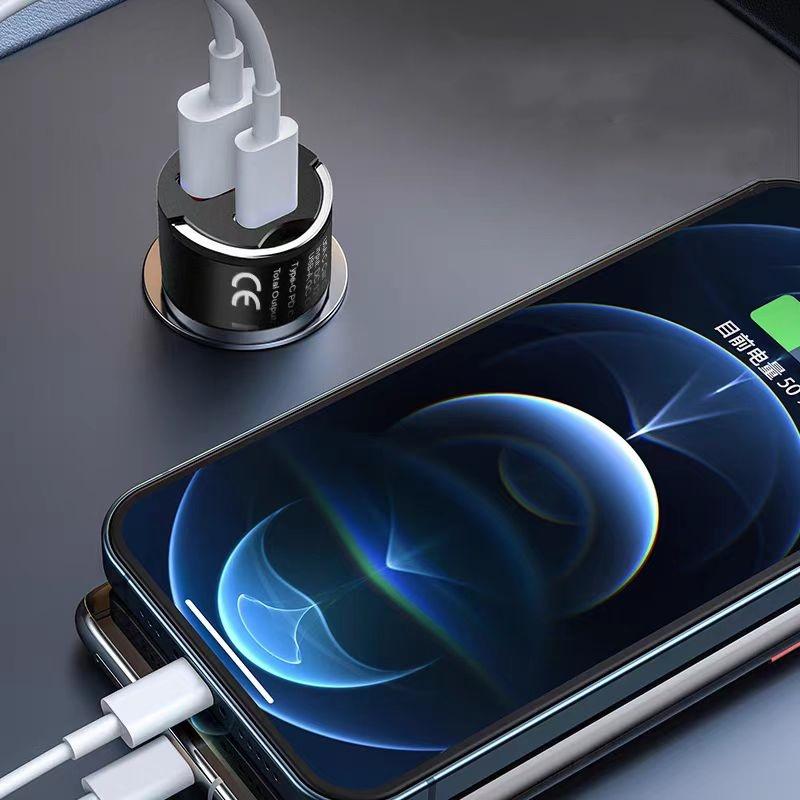 Car Charger USB Type-C Fast Charging Power Adapter Automotive Interior Stickers For BMW X1 X2 X3 X5 X4 X6 X7 G30 G20 G32 G11 G12