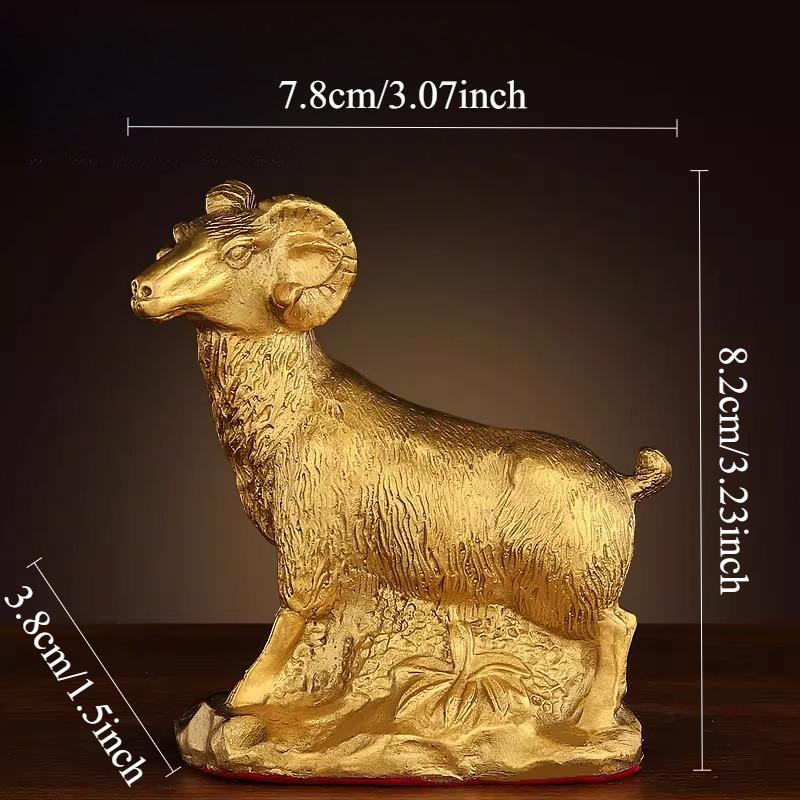 1 шт. Металлическая овечка Украшение для дома Металлические животные Ручная работа Настольные украшения животные Китайский зодиак Скульптура овцы