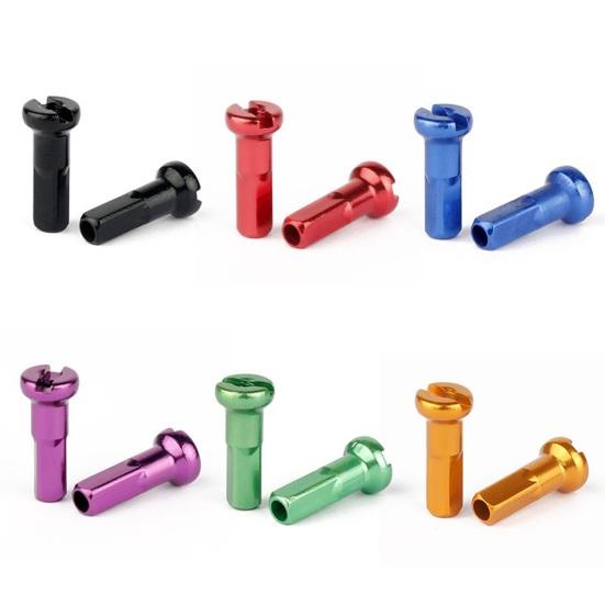 10Pcs Bicycle Spoke Cover Aluminum Alloy Spoke Nipples Easy Installation Bicycle Parts for MTB Road Bikes