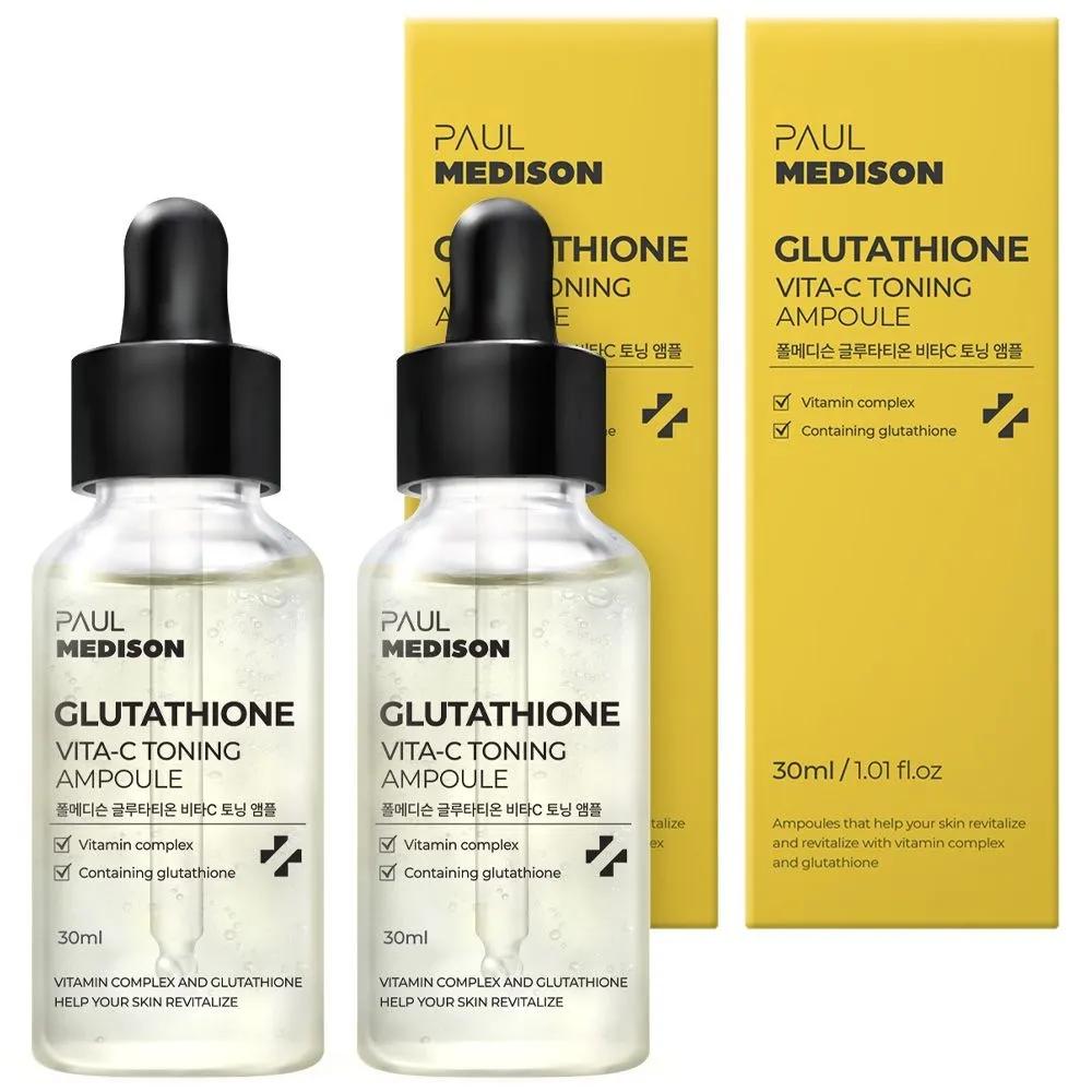 PAUL MEDISON Glutathione Vitamin C Toning Ampoule, 30ml, Pack of 2