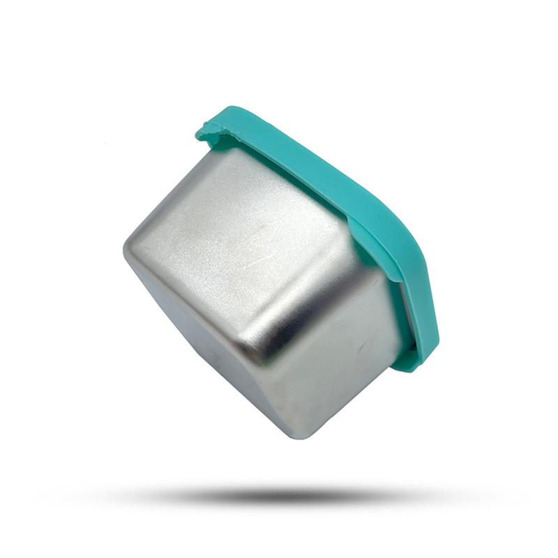 Квадратная нержавеющая стальная чашка для соуса с крышкой, переносная детская ланч-контейнерная коробка, небольшой контейнер для хранения продуктов