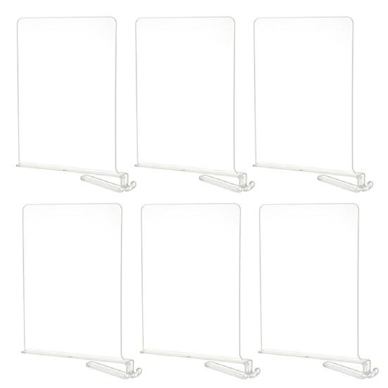 2/4/6Pcs Clear Acrylic Shelf Dividers Organizer Shoes Clothes Purses Blankets Closet Separators for Bedroom