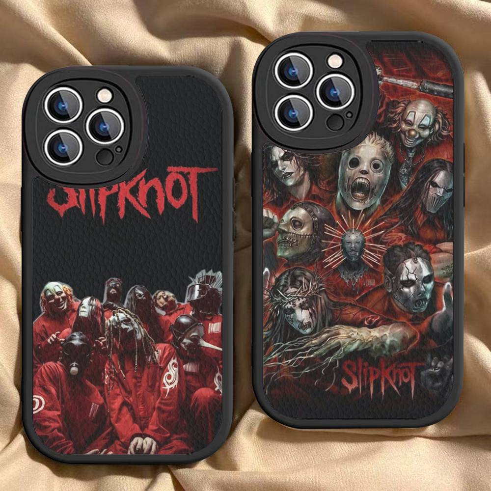 Чехол для телефона группы Slipknot для iPhone 16 15 14 13 12 11 Pro Max Plus Кожаный Мягкий Чехол