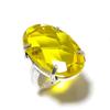 Цитрин Драгоценный камень 925 Стерлинговое серебро Подарок Ювелирное изделие Кольцо Размер 10
