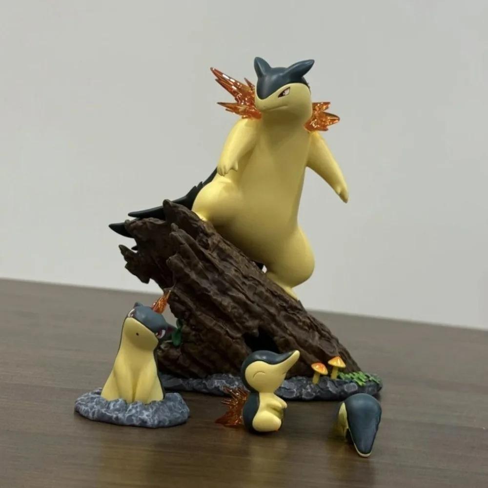 Anime Pokemon Adventure Figure Typhlosion Combination Action Figures Pvc Statue Collection Model Toys Gifts 13cm/5.12in