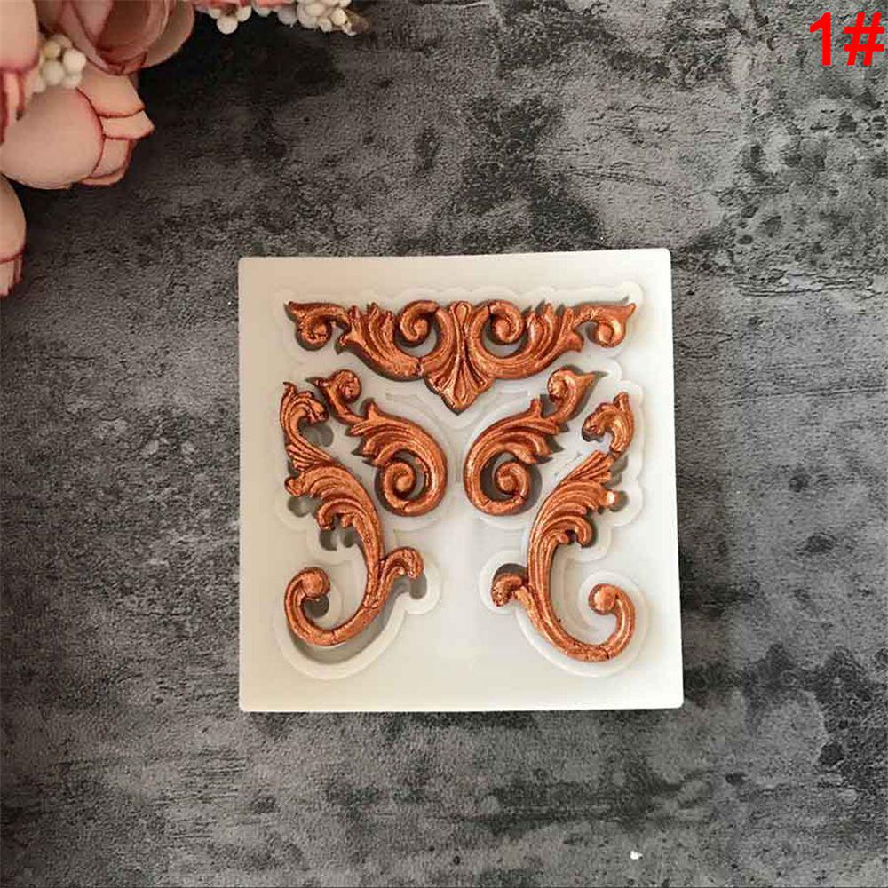 Украшение для выпечки Шоколад Античная зеркальная рама Силиконовая форма Бордюр Тиснение Мастика Форма для торта