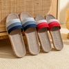 Linen Slippers Household Straw Men and Women Thick-bottomed Cool Slippers Home Indoor Non-slip and Non-smelly Feet Summer