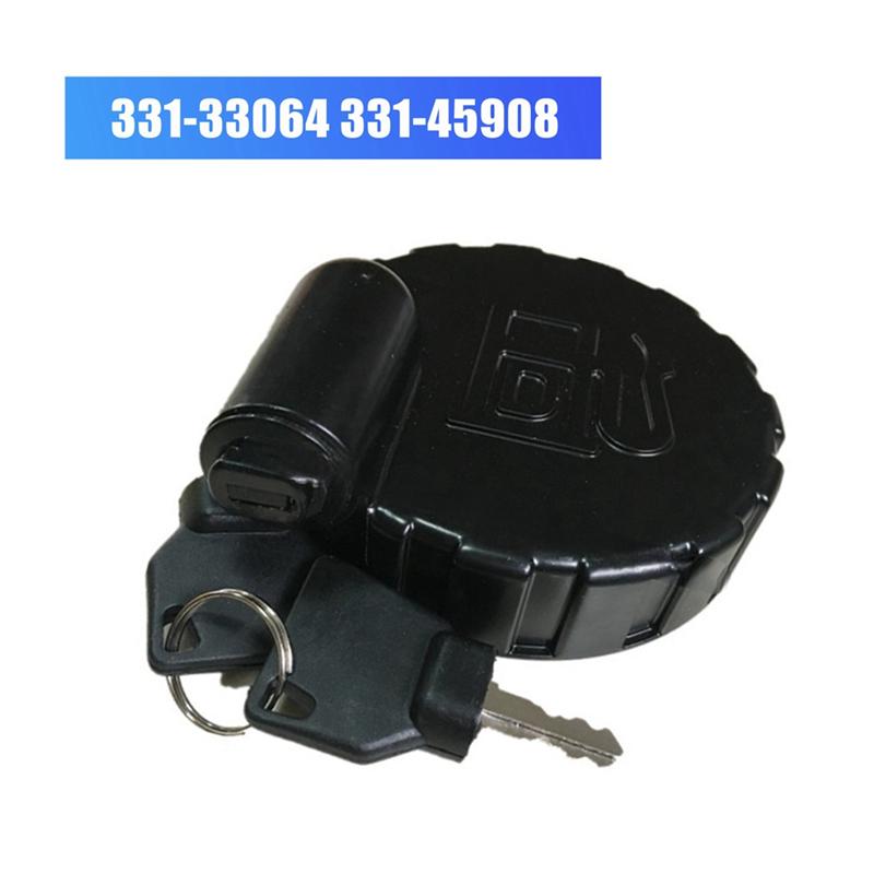 Precise 1 Piece 331/45908 331/33064 Fuel Cap Fuel Tank Side Lock Cover With 2 Keys ABS For JCB Excavator 3CX 3CXE 4CX 4CS