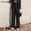 Women's High-Waist Wide-Leg Suit Pants