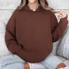Women's Casual Loose Hooded Multi-coloured Solid Colour Autumn and Winter Sweatshirt