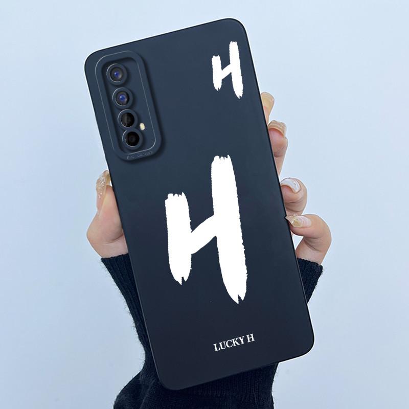 Для Realme 7 RMX2155 7 Pro RMX2170 Чехол Счастливой Начальной Буквой Мягкий Силиконовый Матовый Чехол для Телефона для Realme7 RMX2151 корпус