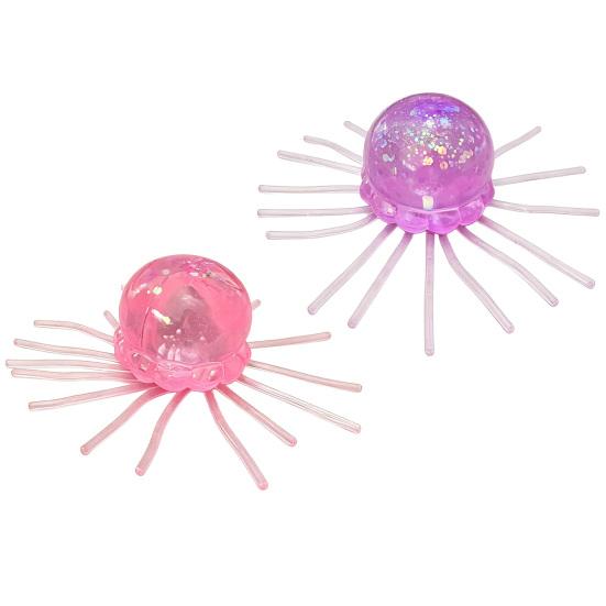 1/2/3 шт. Имитация медузы, сжимающая игрушка, снятие стресса, прозрачная с блестками, медуза, сенсорная игрушка, мягкий мячик-антистресс, морское животное, фиджет-игрушка
