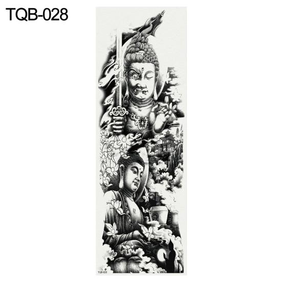 Временная поддельная татуировка на всю руку для мужчин и женщин, наклейка для боди-арта, наклейка для переноса воды