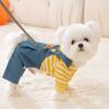 Four Seasons Four-legged Dog Clothing Denim Overalls Bigbear Teddy Small and Medium Puppy Cat Universal Pet Clothing