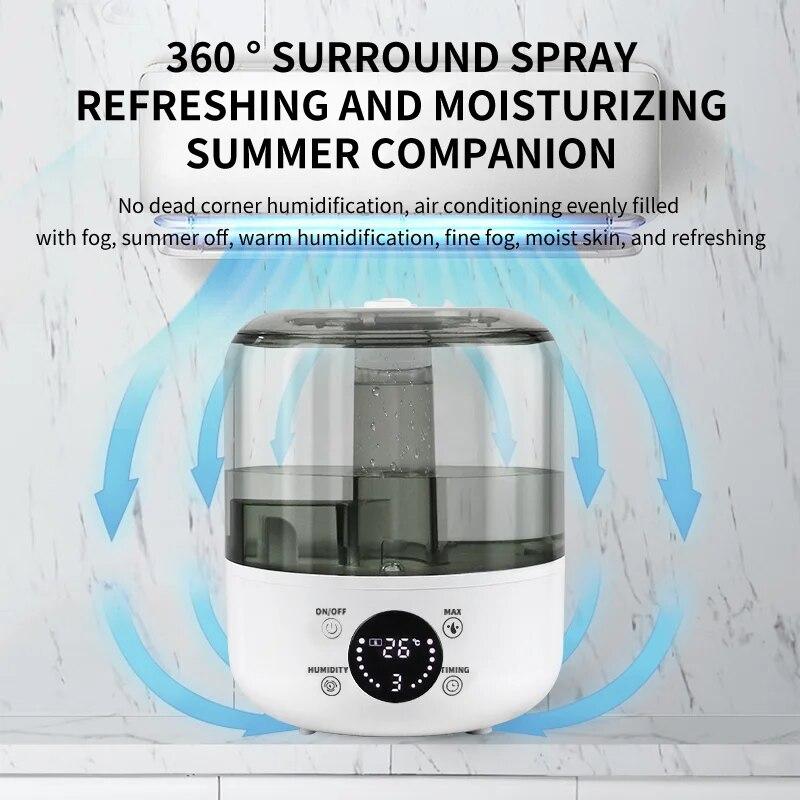 Household Large Capacity Humidifier Quiet Operation Remote Control Large Spray Humidification Machine with Aromatherapy Feature
