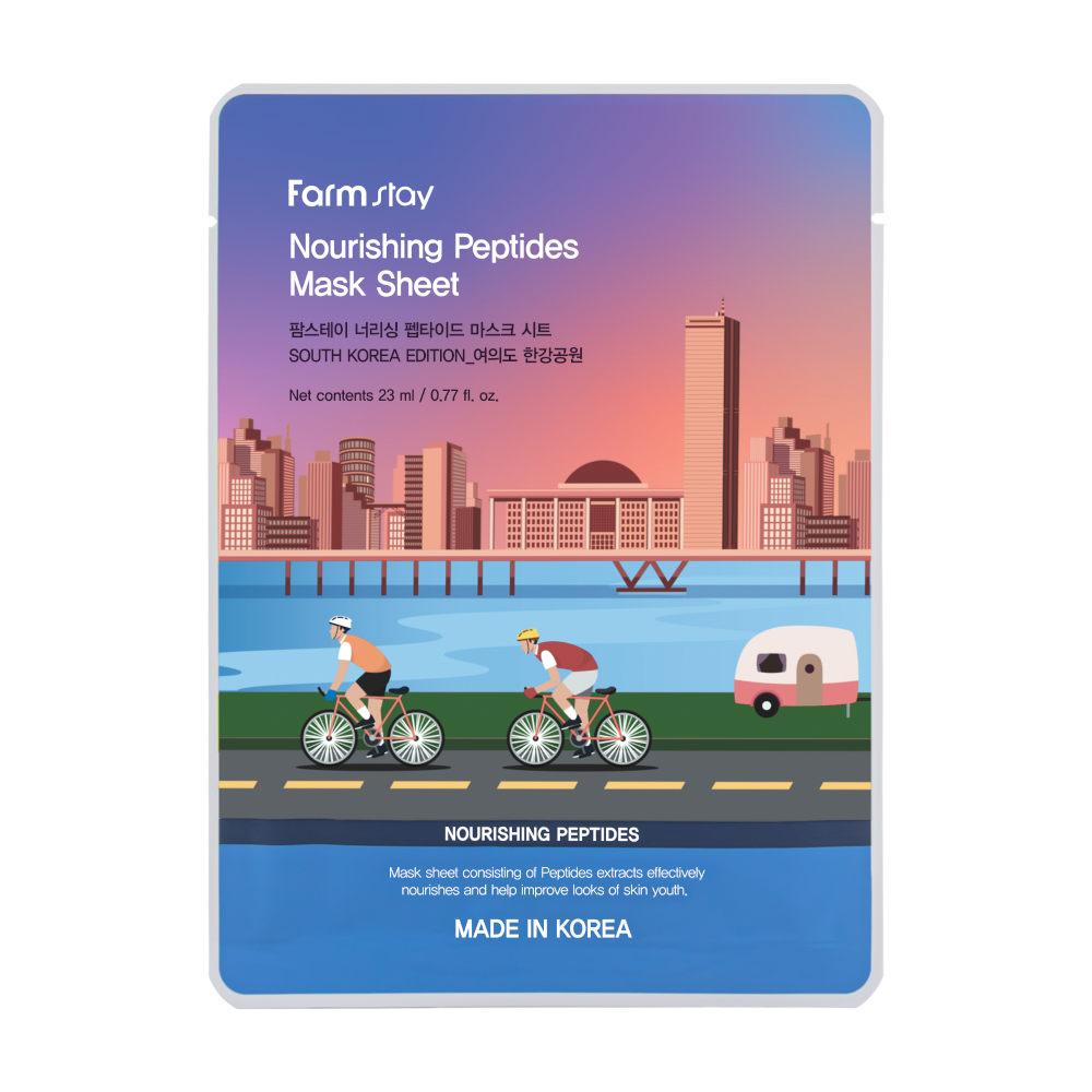 FARMSTAY - Zestaw 12 masek do twrzy TRIP TO KOREA, 12 x 23 ml