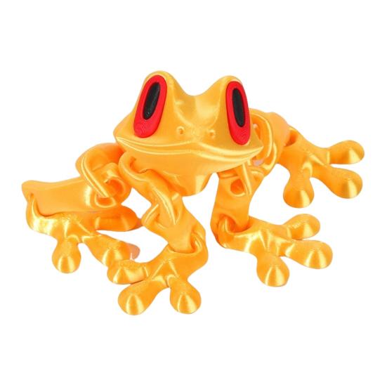 3D-печатная магнитная игрушка-лягушка с подвижными суставами, магнит на холодильник в виде лягушки, шарнирная подвижная модель лягушки, фигурка, украшение, орнамент