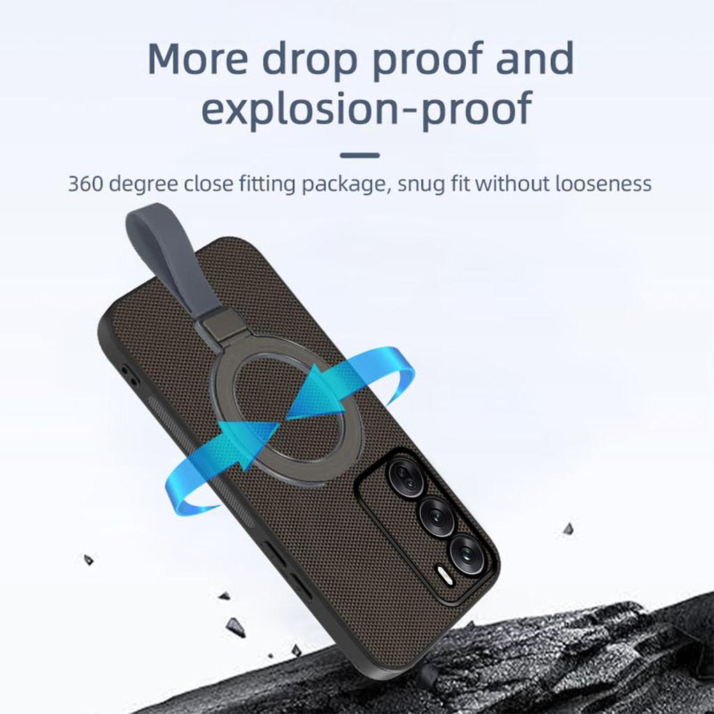 Премиальный чехол-книжка из ПУ-кожи с магнитной подставкой-кольцом для OPPO Reno12 Pro 5G, Reno12 5G, Защитная крышка в деловом стиле