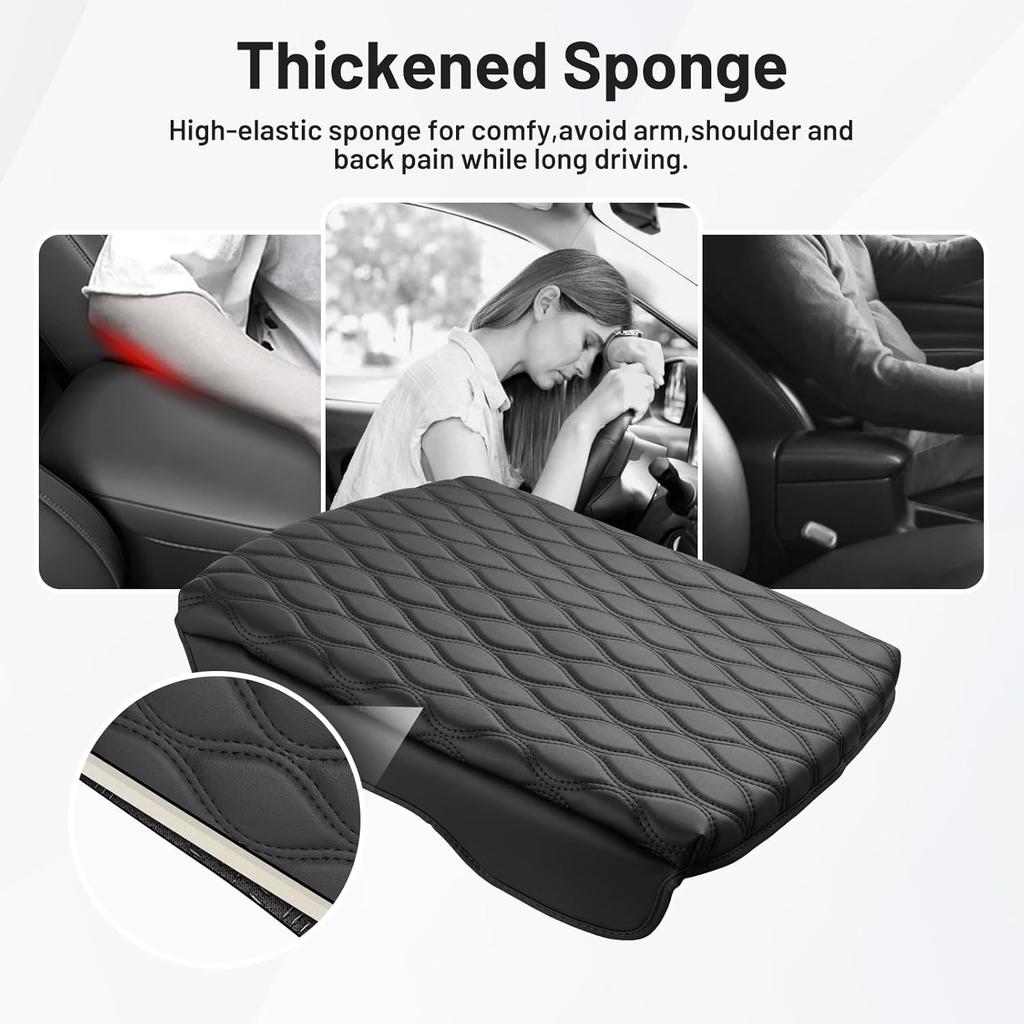 Autorder Center Console Cover For -2025 2026 Dodge Ram 1500/2500/3500 Accessories Armrest Cushion Cover Nappa Leather Middle Console Covers Console