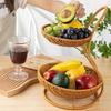 Handwoven Fruit Basket Imitation Rattan Weaving Storage Basket New Storage Rack  Living Room