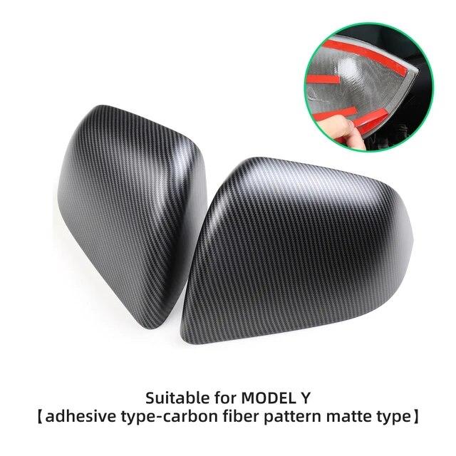 Для Tesla Model 3 YX Защитная крышка внешнего зеркала из углеродного волокна Piano Black Версия 2023 Аксессуары для корпуса зеркала заднего вида