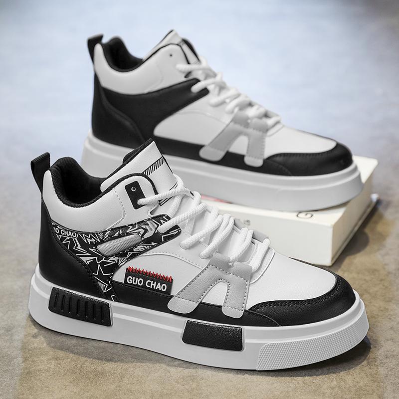 Мужская обувь Кроссовки Высокие мужские повседневные туфли Роскошные дышащие мужские туфли для ходьбы Трендовая кожаная обувь для мужчин Беговые кроссовки Мужская обувь