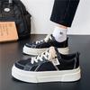 Low-top Canvas Men's Shoes Trendy Moral Training Board Shoes Men's 2025 New Niche Korean Version Thick-soled Heightening Trendy Shoes Versatile Casual