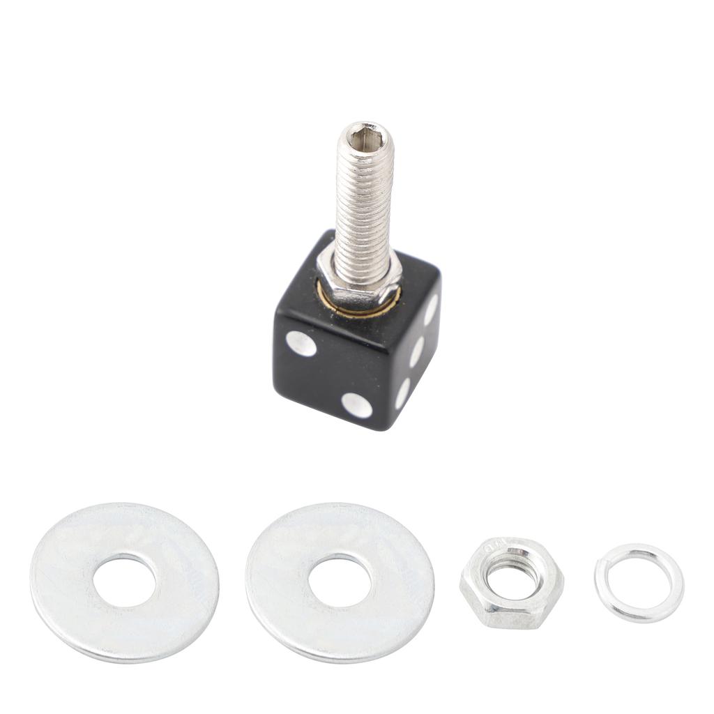 4x Болт-винт для номерного знака Custom DICE, черный пластик, мотоцикл, чоппер, боббер