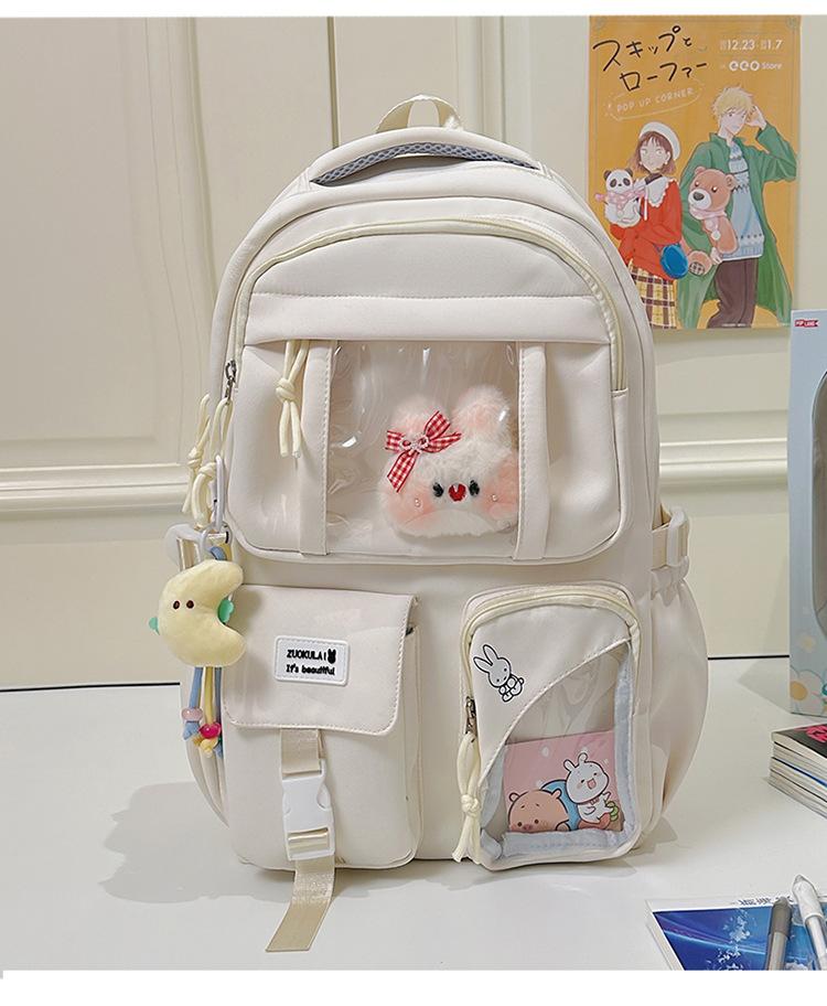 Школьный рюкзак новый повседневный инс ветер ученики старших классов средней школы высокая ценность школьный рюкзак сумка для боли японский большая вместимость милый сладкий рюкзак