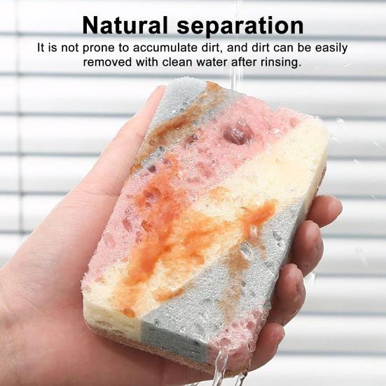 5/10 шт. Губка для мытья посуды Эффективная очистка Многофункциональная Не царапающая Губка для чистки столешниц