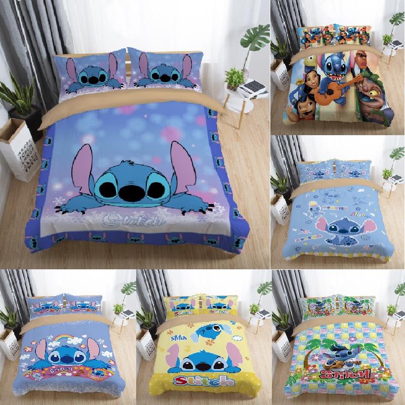 Adorable 3d Cartoon Stitch Anime Comforter With Matching Duvet Cover And Pillowcase