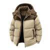 Men's Winter Hooded Jacket Warm Casual Windproof Coat Padded Thicken Parka Jackets for Men Quilted Full Zip Windbreaker Insulated Jackets with Hood