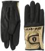 PEARLY GATES Women's Leopard Print Gloves, Fits Both Hands, Black Base, SS (Sizes 17-18cm), 053-2285002, 011