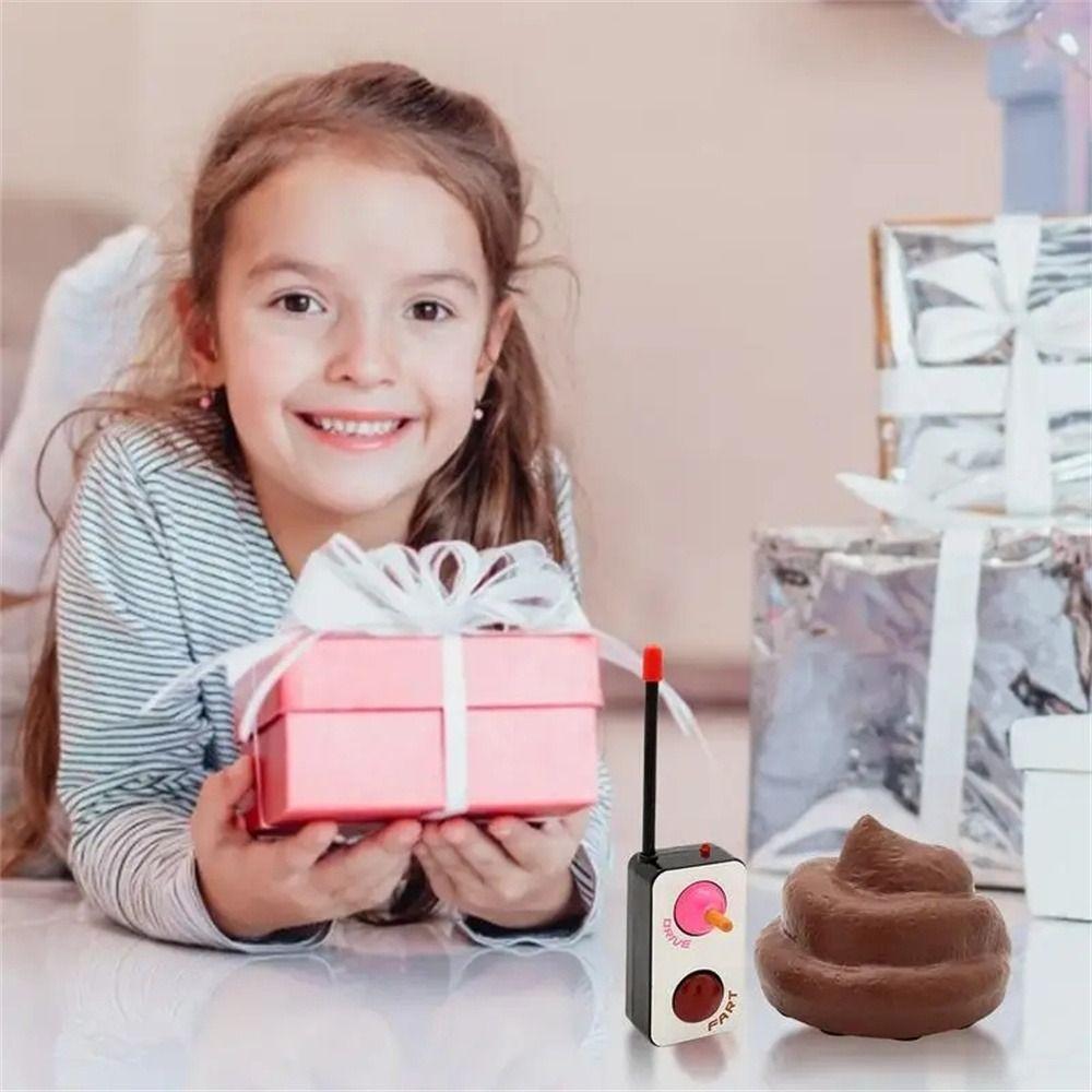 Игрушка-розыгрыш "Звук пуканья и какашки", 360 вращающаяся, шуточные какашки, новинка, пукающая какашка на пульте управления, развлечение