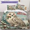 Winter Forest Fawn Pattern Bedding uilt Set uilt Cover Pillowcase Home Decoration Birthday Gift (1 * duvet cover + 2 * pillowcase without core)_XIA