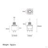 1 шт., сплав SPDT 6-контактный, 2-позиционный, 6 В, фиксирующий переключатель